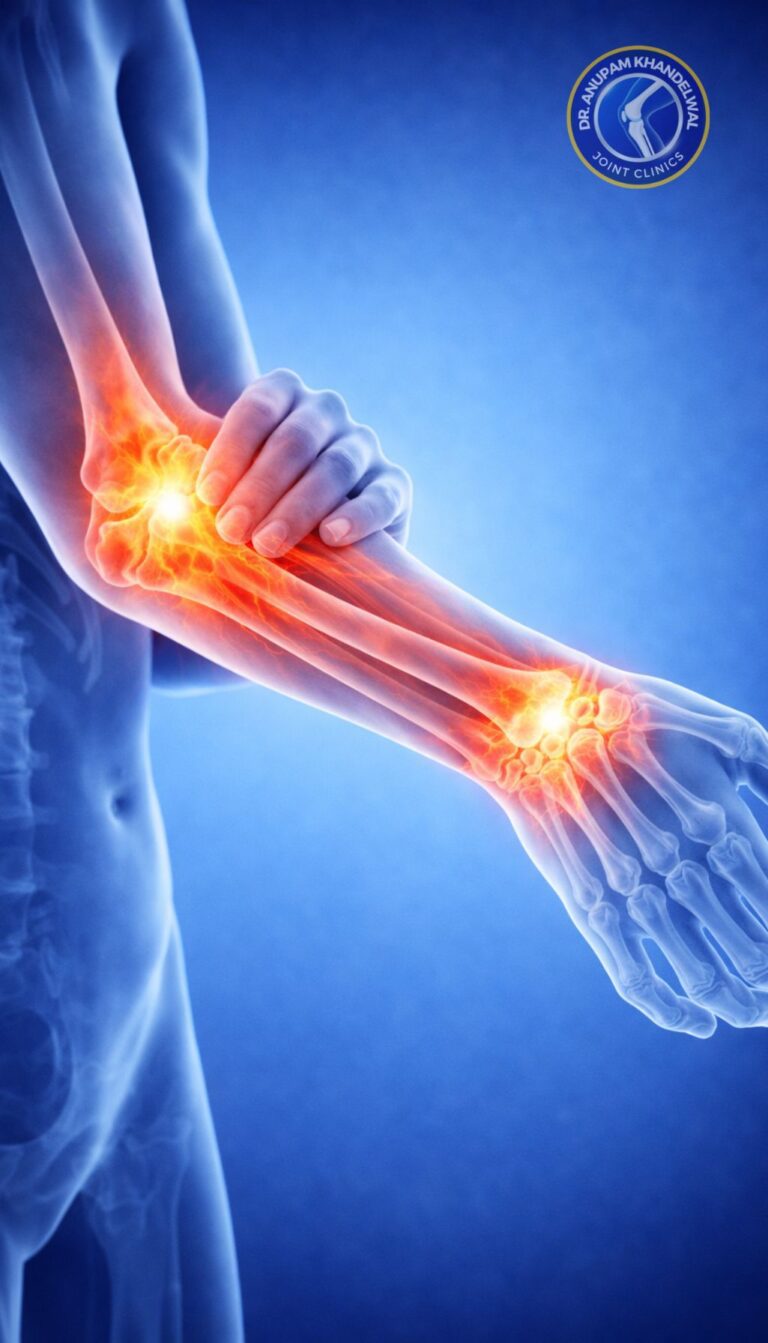 Elbow and wrist pain treated with Class 4 laser therapy in orthopedics in Indore