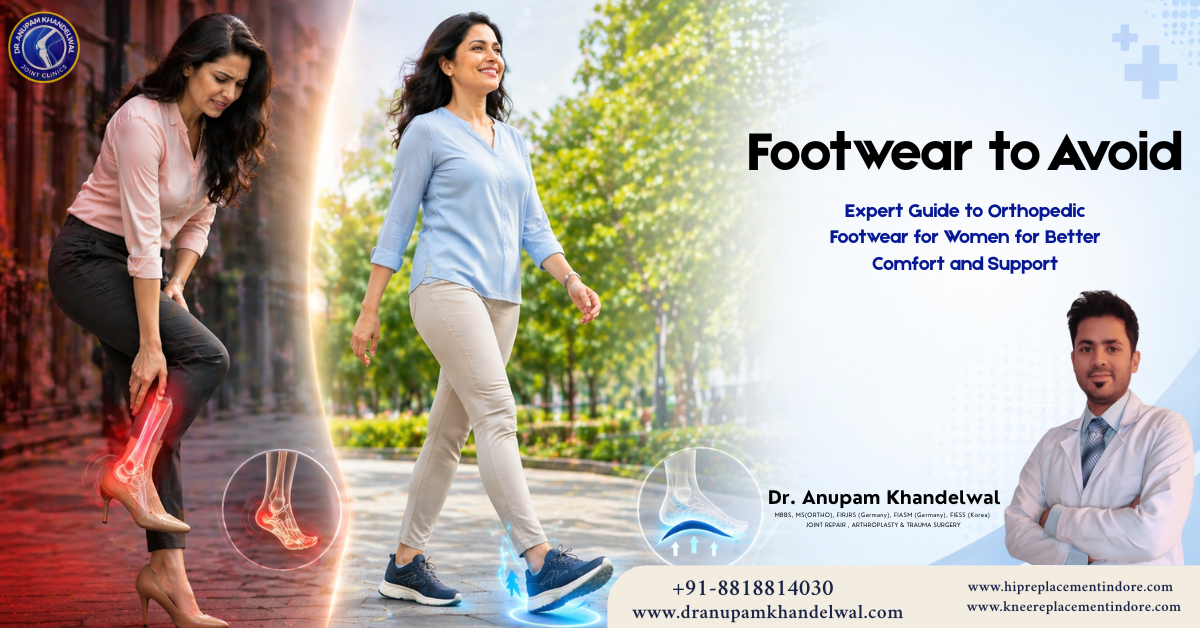 Orthopedic footwear for women showing heel pain vs pain-free walking with supportive shoes