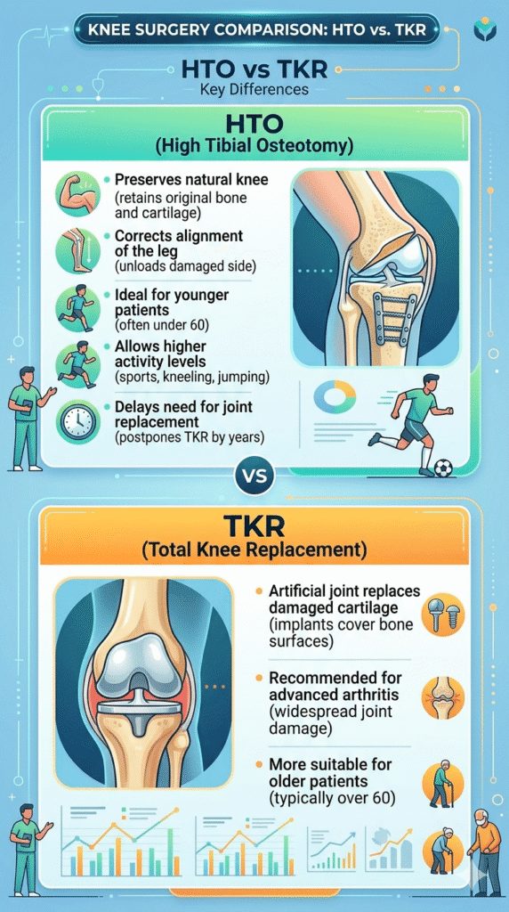 HTO vs TKR - comparision - Dr. A. K.