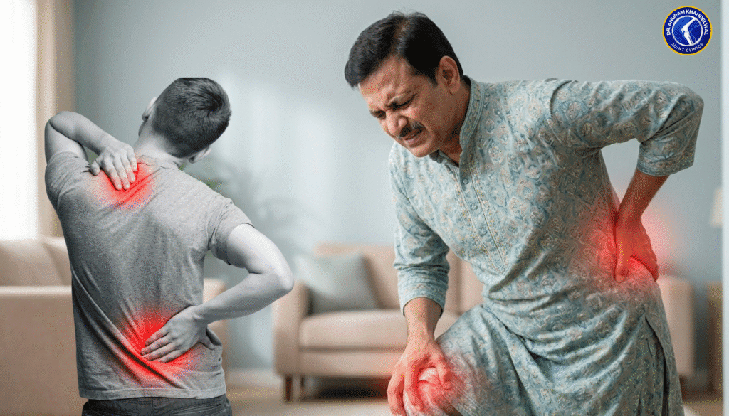 person suffering from joint pain consulting best orthopedic surgeon in Indore