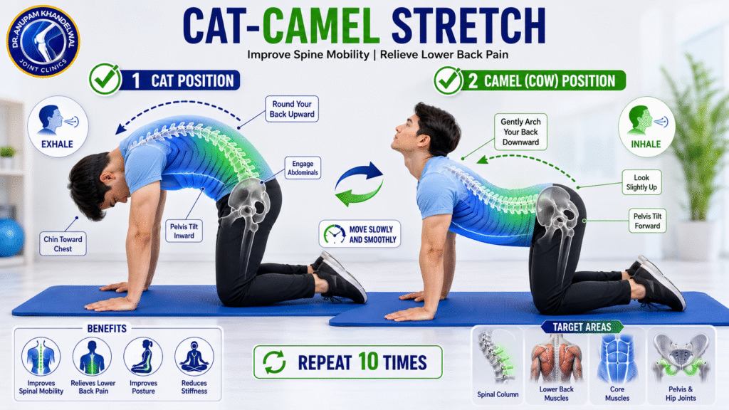 3. Cat-Camel Stretch
