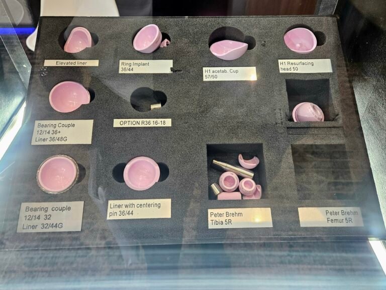 Advanced ceramic hip replacement implant options presented during PJICON 2026 Goa Title