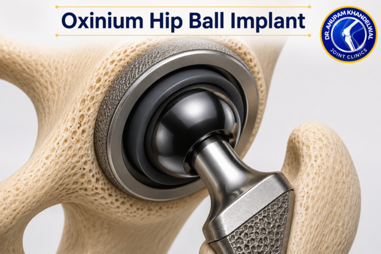 Oxinium Hip Ball Implant (Femoral Head) used in Hip Replacement Surgery, showing an advanced option among हिप रिप्लेसमेंट इम्प्लांट के प्रकार for Artificial Hip Joint replacement.